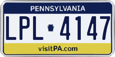 PA license plate LPL4147