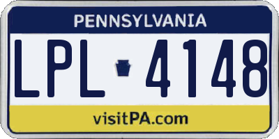 PA license plate LPL4148