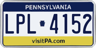 PA license plate LPL4152