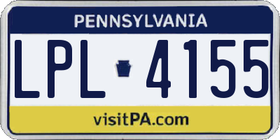 PA license plate LPL4155