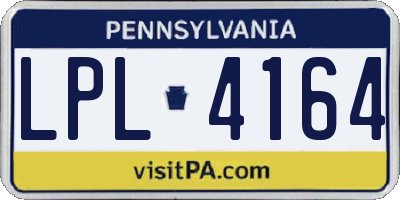 PA license plate LPL4164