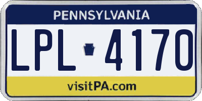 PA license plate LPL4170