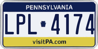 PA license plate LPL4174