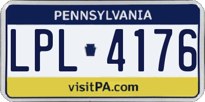 PA license plate LPL4176