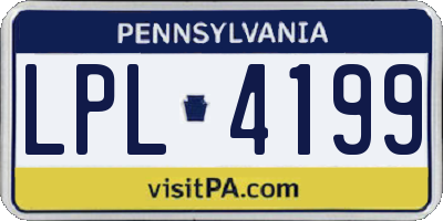 PA license plate LPL4199