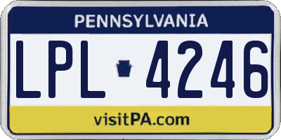 PA license plate LPL4246