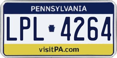 PA license plate LPL4264