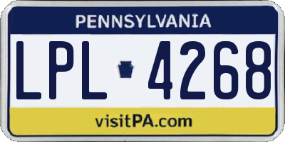 PA license plate LPL4268