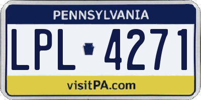 PA license plate LPL4271