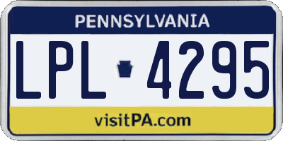 PA license plate LPL4295