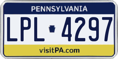 PA license plate LPL4297