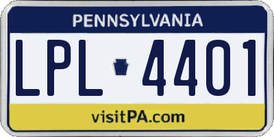 PA license plate LPL4401