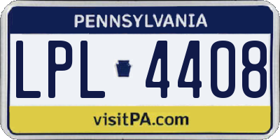 PA license plate LPL4408