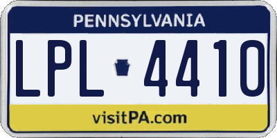 PA license plate LPL4410