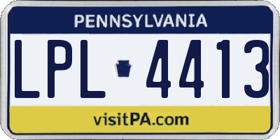 PA license plate LPL4413