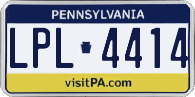 PA license plate LPL4414
