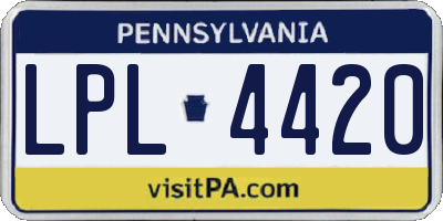 PA license plate LPL4420