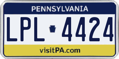 PA license plate LPL4424