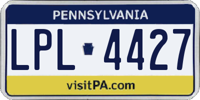 PA license plate LPL4427