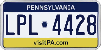 PA license plate LPL4428