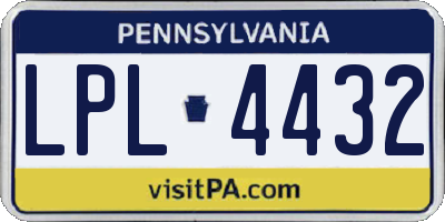 PA license plate LPL4432