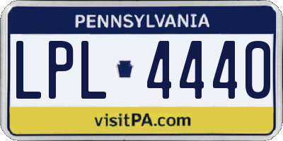 PA license plate LPL4440