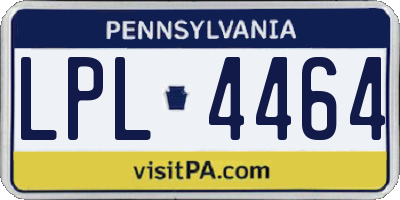 PA license plate LPL4464
