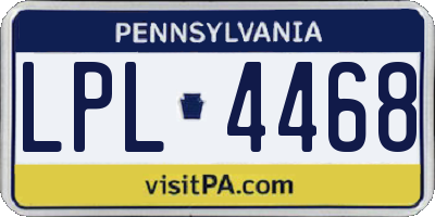PA license plate LPL4468