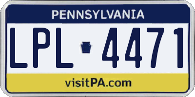 PA license plate LPL4471