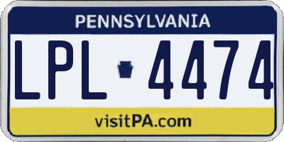 PA license plate LPL4474