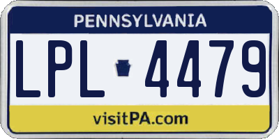 PA license plate LPL4479