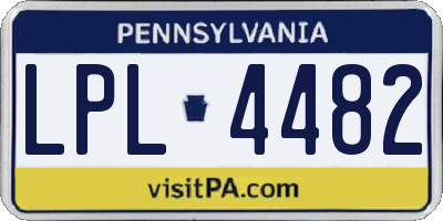 PA license plate LPL4482