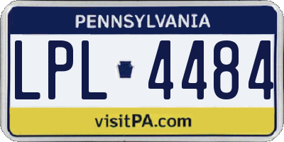 PA license plate LPL4484