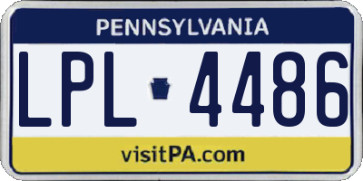 PA license plate LPL4486