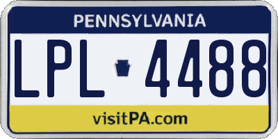 PA license plate LPL4488