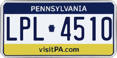 PA license plate LPL4510