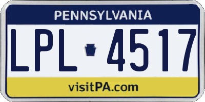 PA license plate LPL4517
