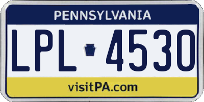 PA license plate LPL4530