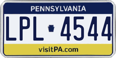 PA license plate LPL4544