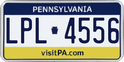 PA license plate LPL4556