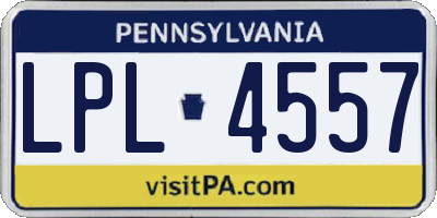 PA license plate LPL4557