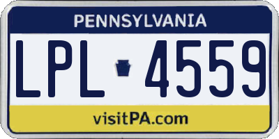 PA license plate LPL4559