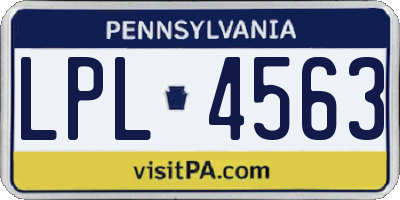 PA license plate LPL4563