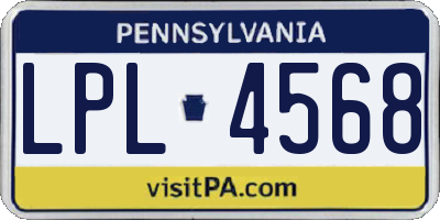 PA license plate LPL4568
