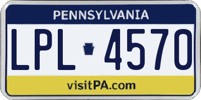PA license plate LPL4570