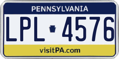 PA license plate LPL4576