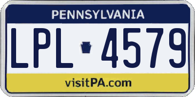 PA license plate LPL4579