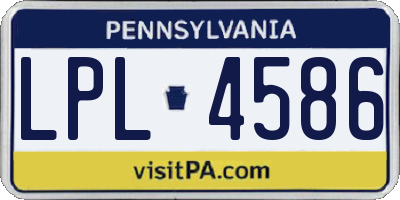 PA license plate LPL4586