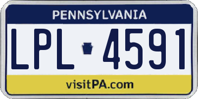 PA license plate LPL4591