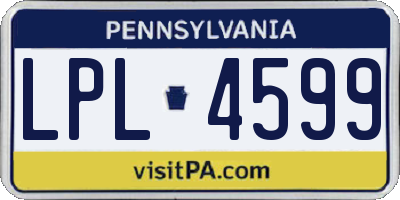 PA license plate LPL4599